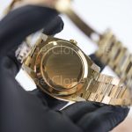 Rolex Day-Date 228238 18K Yellow Gold Silver Sunray Roman Dial Fluted Bezel President Bracelet 40mm Replica Watches - 6