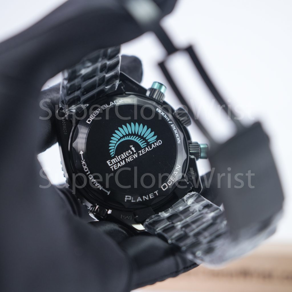 Omega Seamaster 215.92.46.51.01.001 Black Ceramic Black Dial Black Ceramic Bezel Black Steel Bracelet 45.5mm Replica Watches - 7