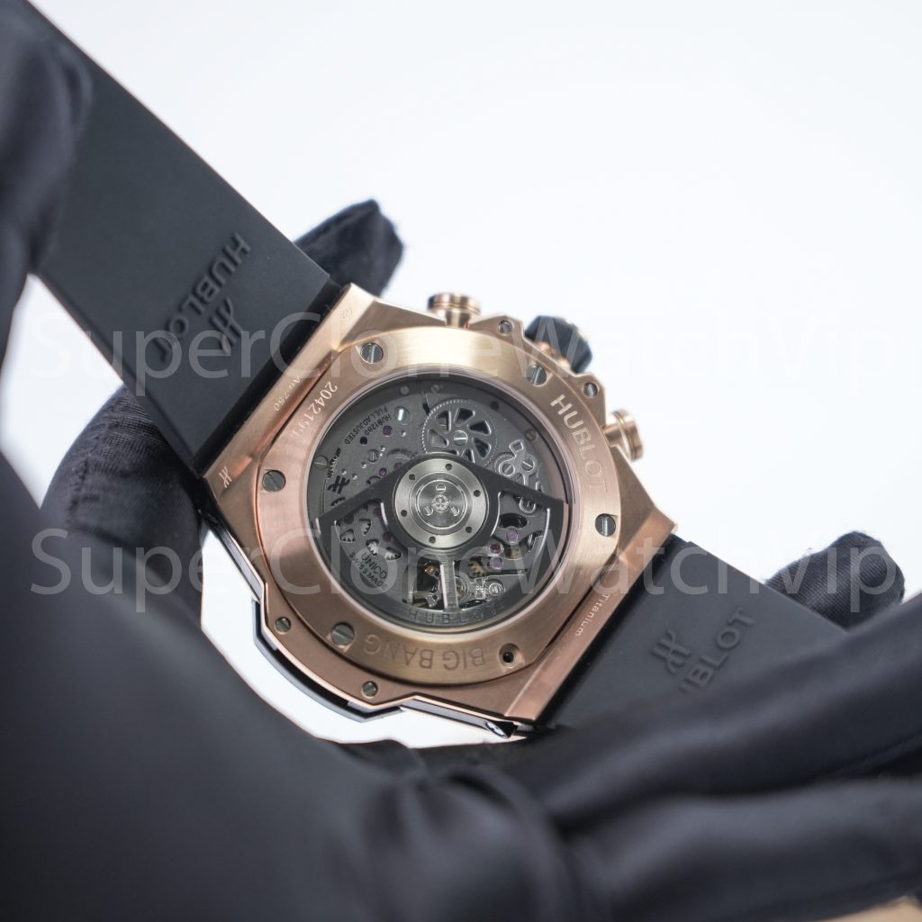 Hublot Big Bang Unico 411.OX.1180.RX King Gold Skeleton Dial 45mm Replica Watches - 7