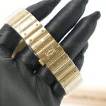 Cartier Santos Yellow Gold White Dial Yellow Gold Bracelet 39.8x47.5mm Replica Watches - 7