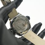 Cartier Drive de Cartier Steel Diamond Bezel Cushion Case Black Dial Black Alligator Leather Strap 40mm Replica Watches - 7
