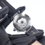 Cartier Pasha de Cartier Steel White Dial Steel Bezel Blue Alligator Leather Strap 41mm Replica Watches - 7