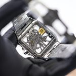 Cartier Santos WHSA0015 Steel Skeleton Dial Steel Bezel Steel Bracelet 39.8mm Replica Watches - 7