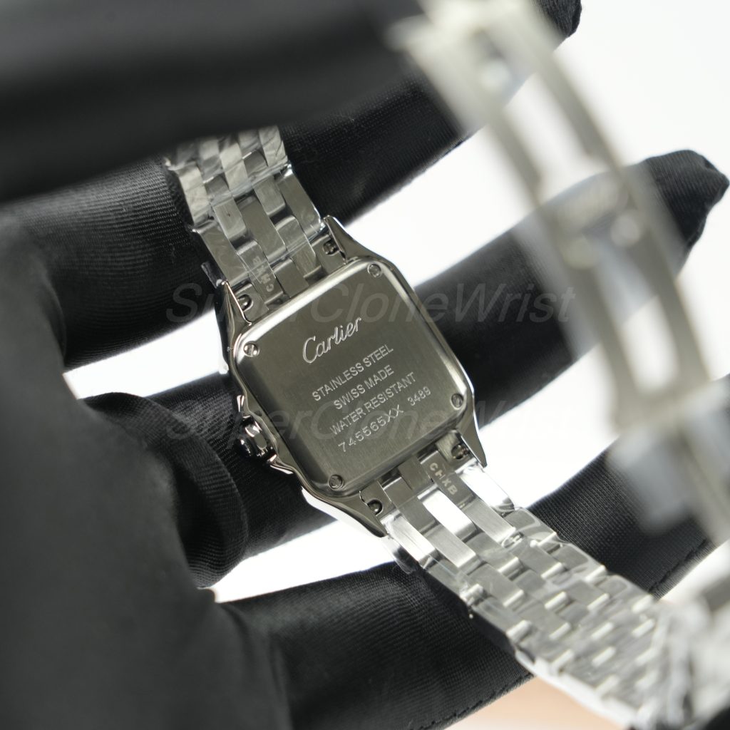 Cartier Panthère Steel White Dial Steel Bezel Steel Bracelet 22x30mm Replica Watches - 7
