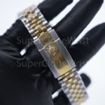 Rolex Datejust 126333 Two-Tone Yellow Gold Champagne Sunray Diamond Dial Fluted Bezel Jubilee Bracelet 41mm Replica Watches - 7