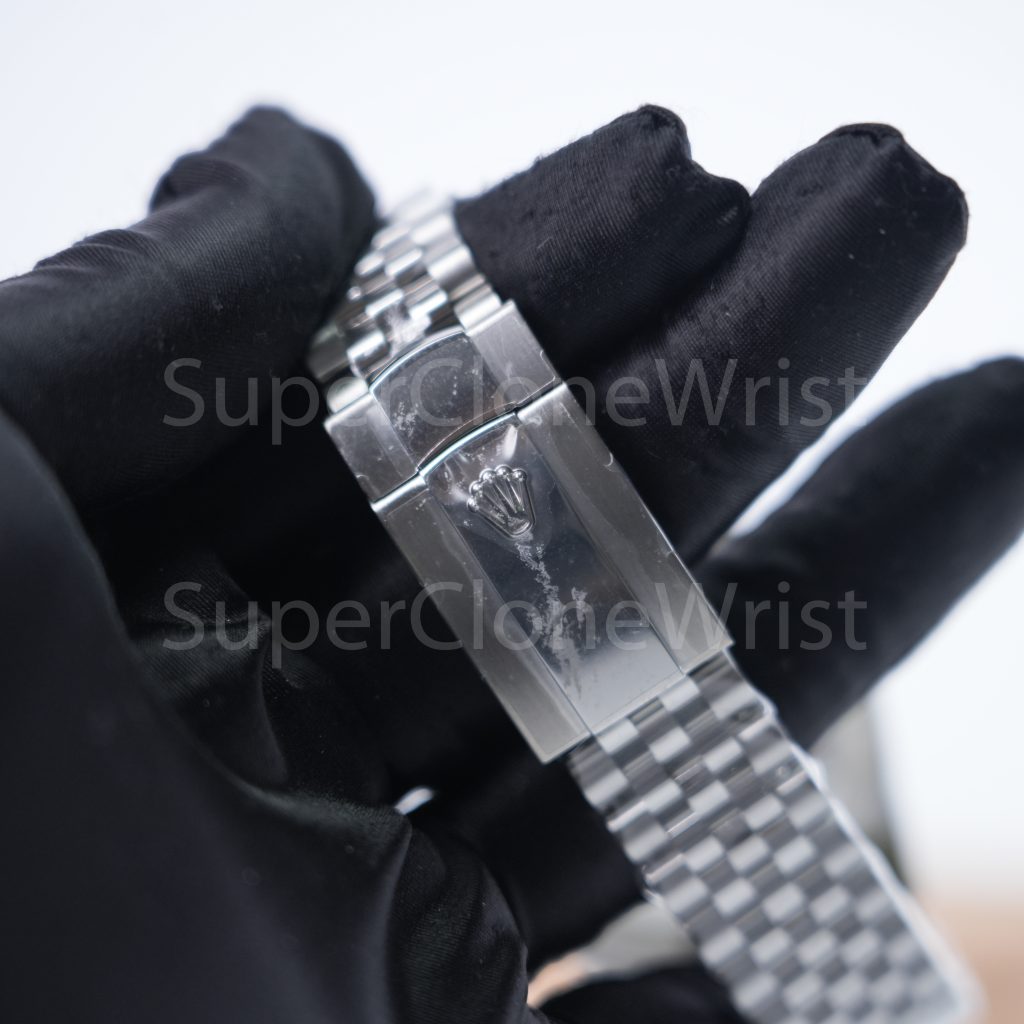 Rolex Datejust 126334 Steel Slate Grey Sunray Diamond Dial Fluted Bezel Jubilee Bracelet 41mm Replica Watches - 7