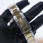 Rolex Datejust 126333 Two-Tone Yellow Gold Black Diamond Dial Fluted Bezel Two-Tone Oyster Bracelet 41mm Replica Watches - 7