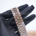 Rolex Day-Date 228235 Rose Gold Chocolate Sunray Roman Dial Fluted Bezel President Bracelet 40mm Replica Watches - 7