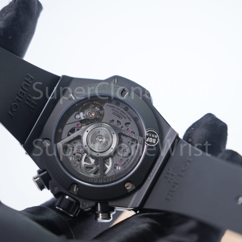 Hublot Big Bang Unico Black Magic 411.CI.1170.RX Black Ceramic Skeleton Dial 45mm Replica Watches - 8