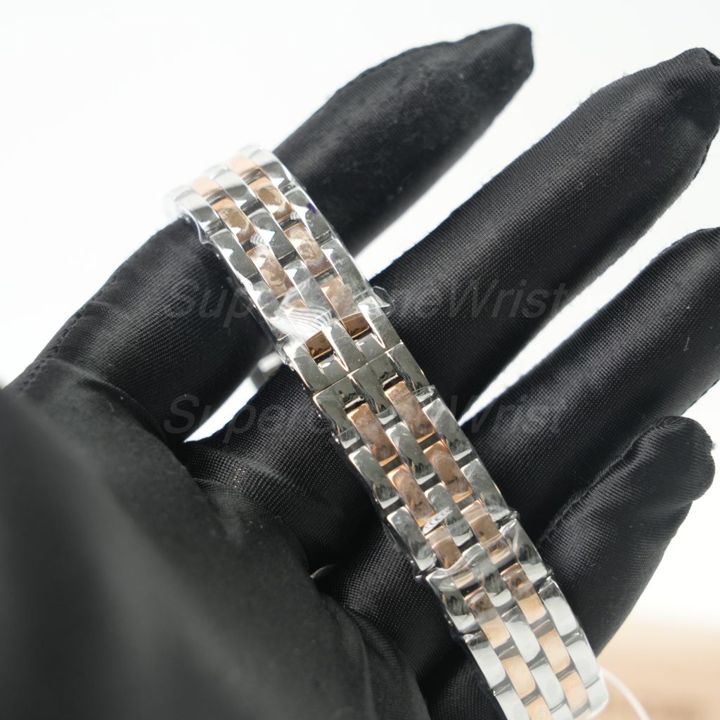 Cartier Panthère Steel Rose Gold White Dial Rose Gold Bezel Steel Rose Gold Bracelet 22x30mm Replica Watches - 8
