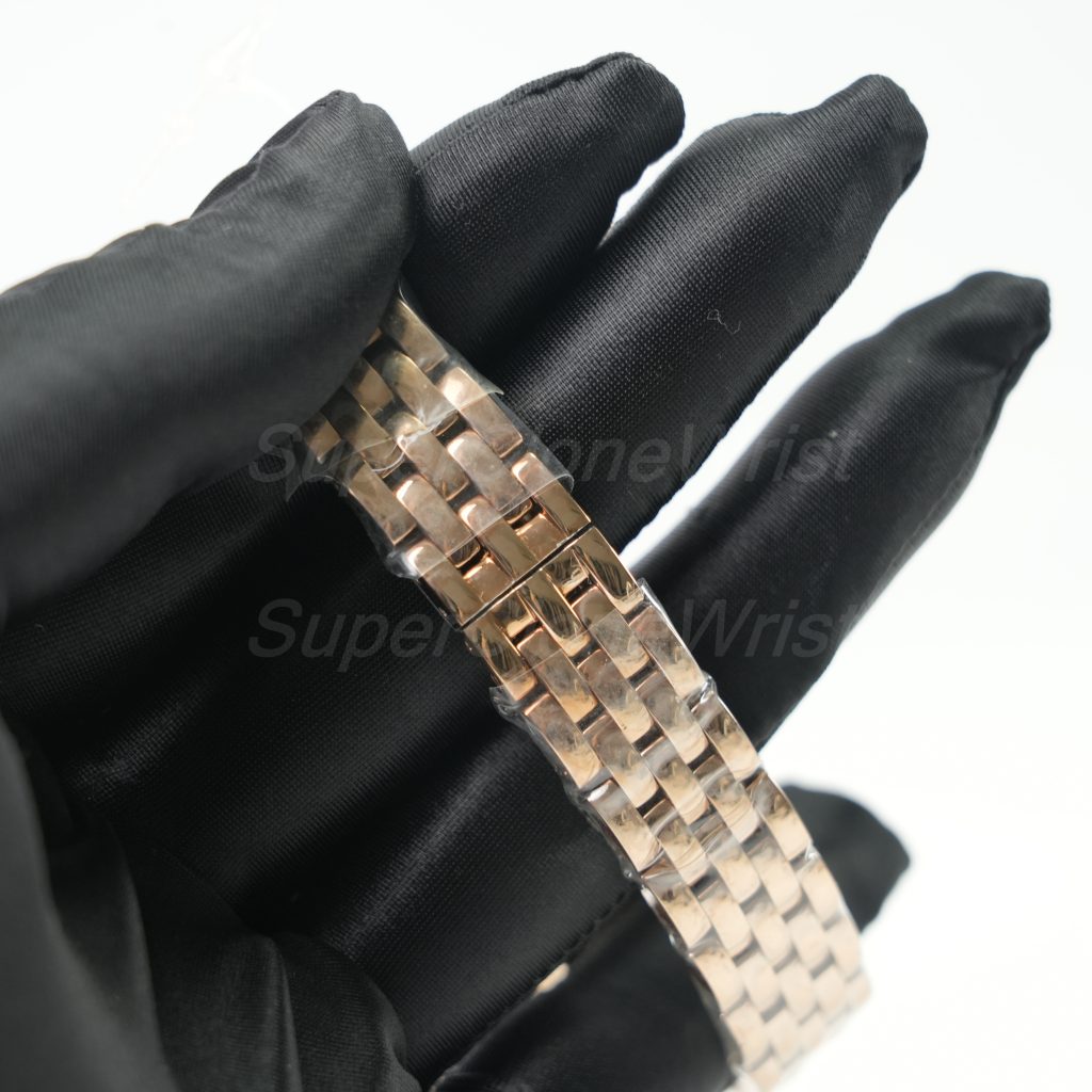Cartier Panthère Rose Gold White Dial Rose Gold Bezel Rose Gold Bracelet 22x30mm Replica Watches - 8