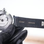 Cartier Pasha de Cartier Steel White Dial Steel Bezel Blue Alligator Leather Strap 41mm Replica Watches - 8