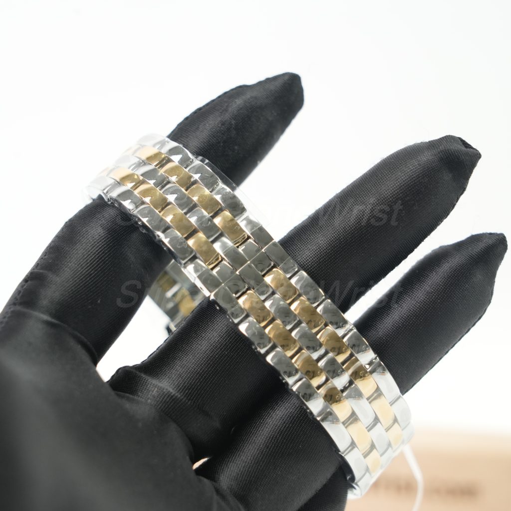 Cartier Panthère Steel Yellow Gold White Dial Yellow Gold Bezel Steel Yellow Gold Bracelet 27x37mm Replica Watches - 8