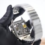 Cartier Santos WHSA0015 Steel Skeleton Dial Steel Bezel Steel Bracelet 39.8mm Replica Watches - 8