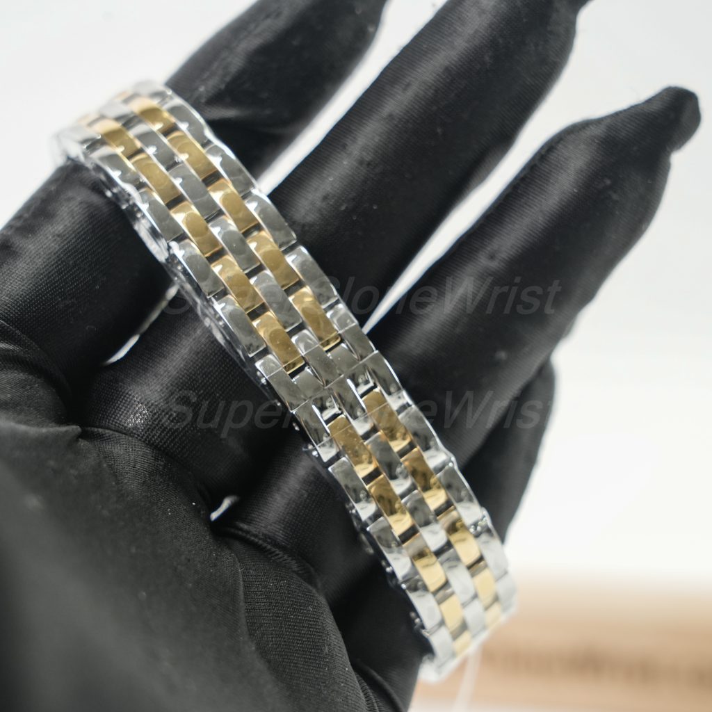Cartier Panthère Steel and Yellow Gold White Dial Yellow Gold Bezel Steel and Yellow Gold Bracelet 22x30mm Replica Watches - 8
