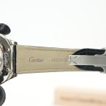 Cartier Drive de Cartier Steel Cushion Case Silver Dial Black Alligator Leather Strap 40mm Replica Watches - 8