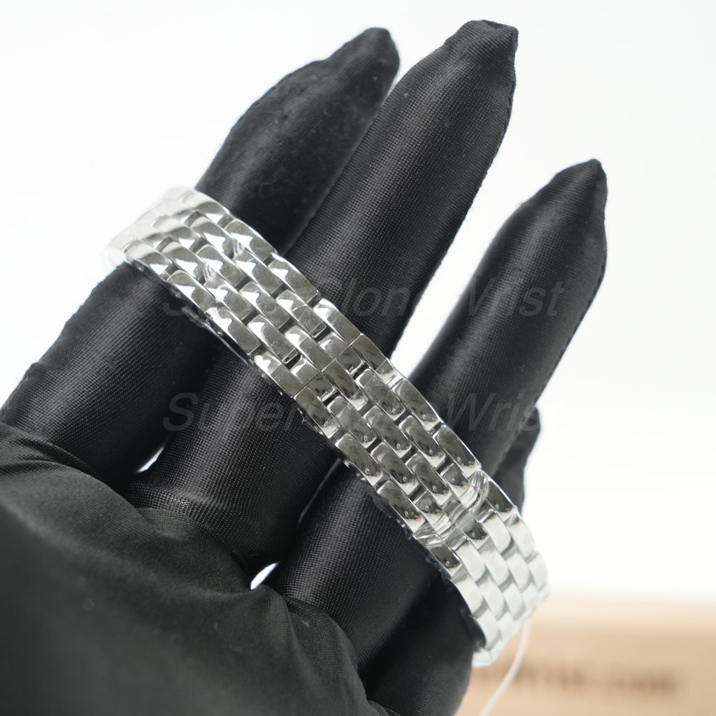 Cartier Panthère Steel White Dial Diamond Bezel Steel Bracelet 22x30mm Replica Watches - 8