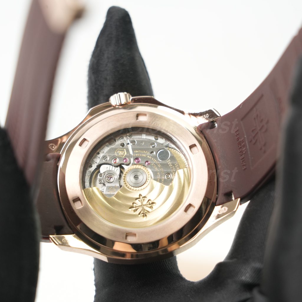Patek Philippe Aquanaut 5167R Rose Gold Brown Dial Rose Gold Bezel Brown Rubber Strap 40mm Replica Watches - 8