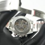 Rolex Daytona Steel Skeleton Ice Blue Dial Carbon Bezel Steel Oyster Bracelet 40mm Replica Watches - 8