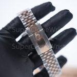 Rolex Datejust 126331 Two-Tone Rose Gold Chocolate Dial Fluted Bezel Jubilee Bracelet 41mm Replica Watches - 8