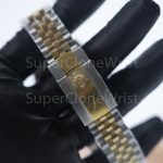 Rolex Datejust 126333 Two-Tone Yellow Gold Black Dial Fluted Bezel Jubilee Bracelet 41mm Replica Watches - 8