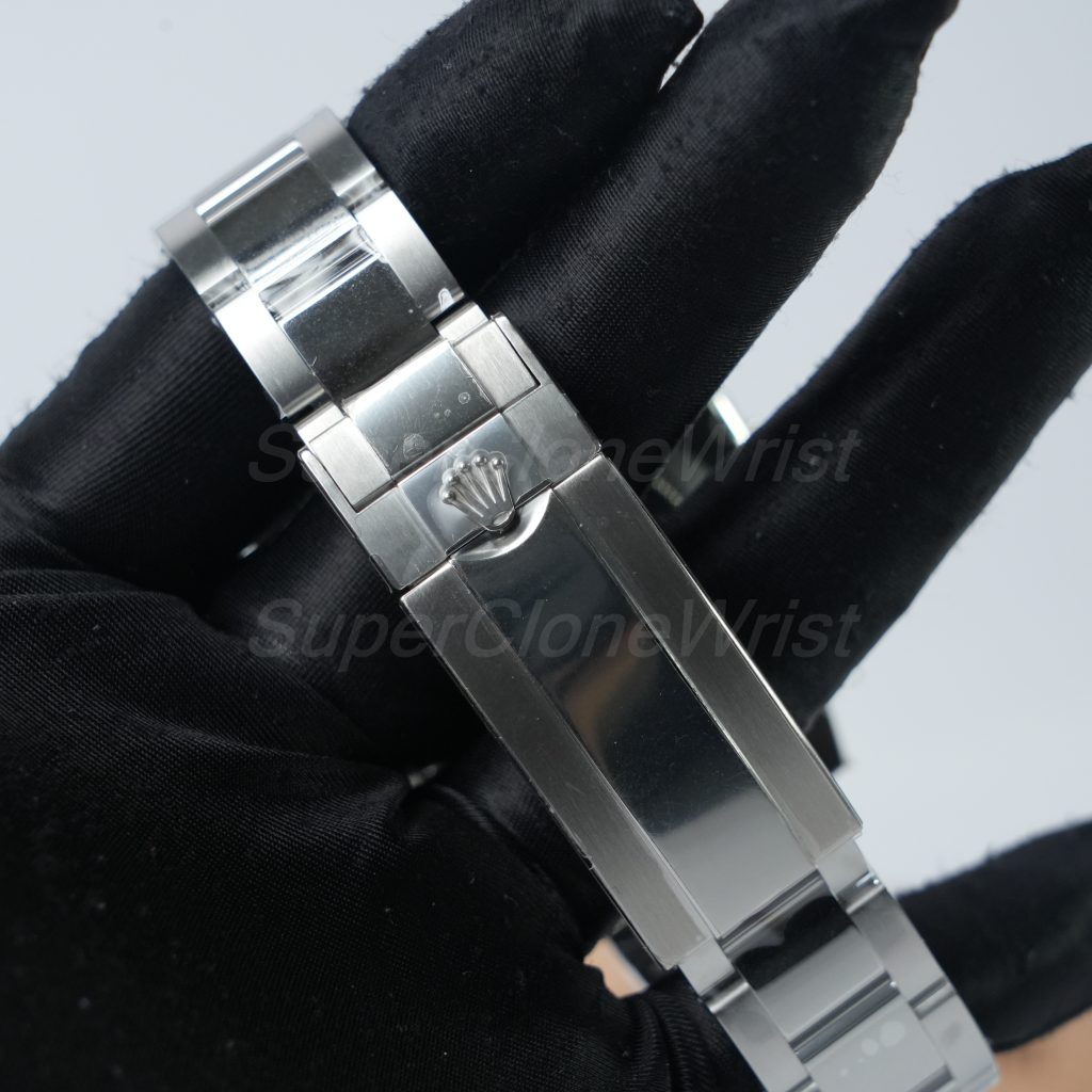 Rolex Submariner Steel Blue Dial Blue Bezel Oyster Bracelet 40mm Replica Watches - 8