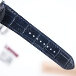 Cartier Pasha de Cartier Steel White Dial Steel Bezel Blue Alligator Leather Strap 41mm Replica Watches - 9