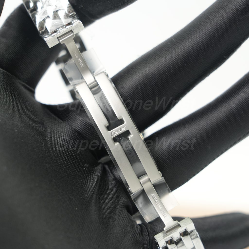 Cartier Panthère Steel White Dial Steel Bezel Steel Bracelet 22x30mm Replica Watches - 9