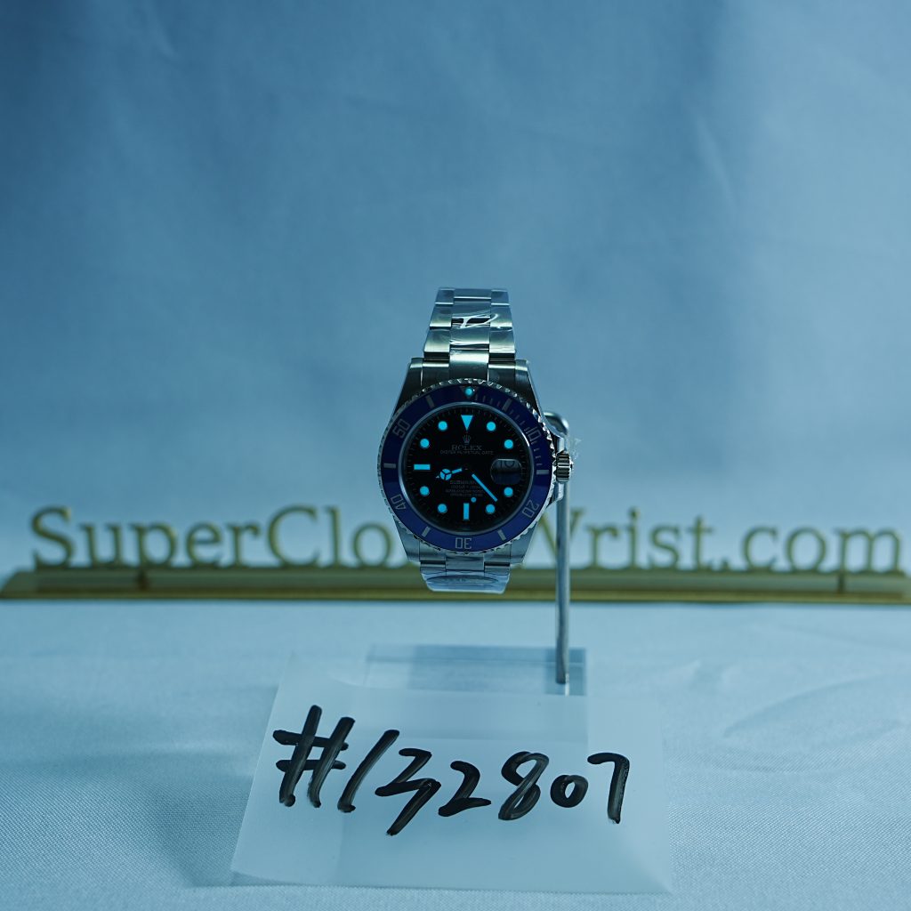 Rolex Submariner Date Steel Black Dial Blue Bezel Oyster Bracelet 41mm Replica Watches - DSC00798