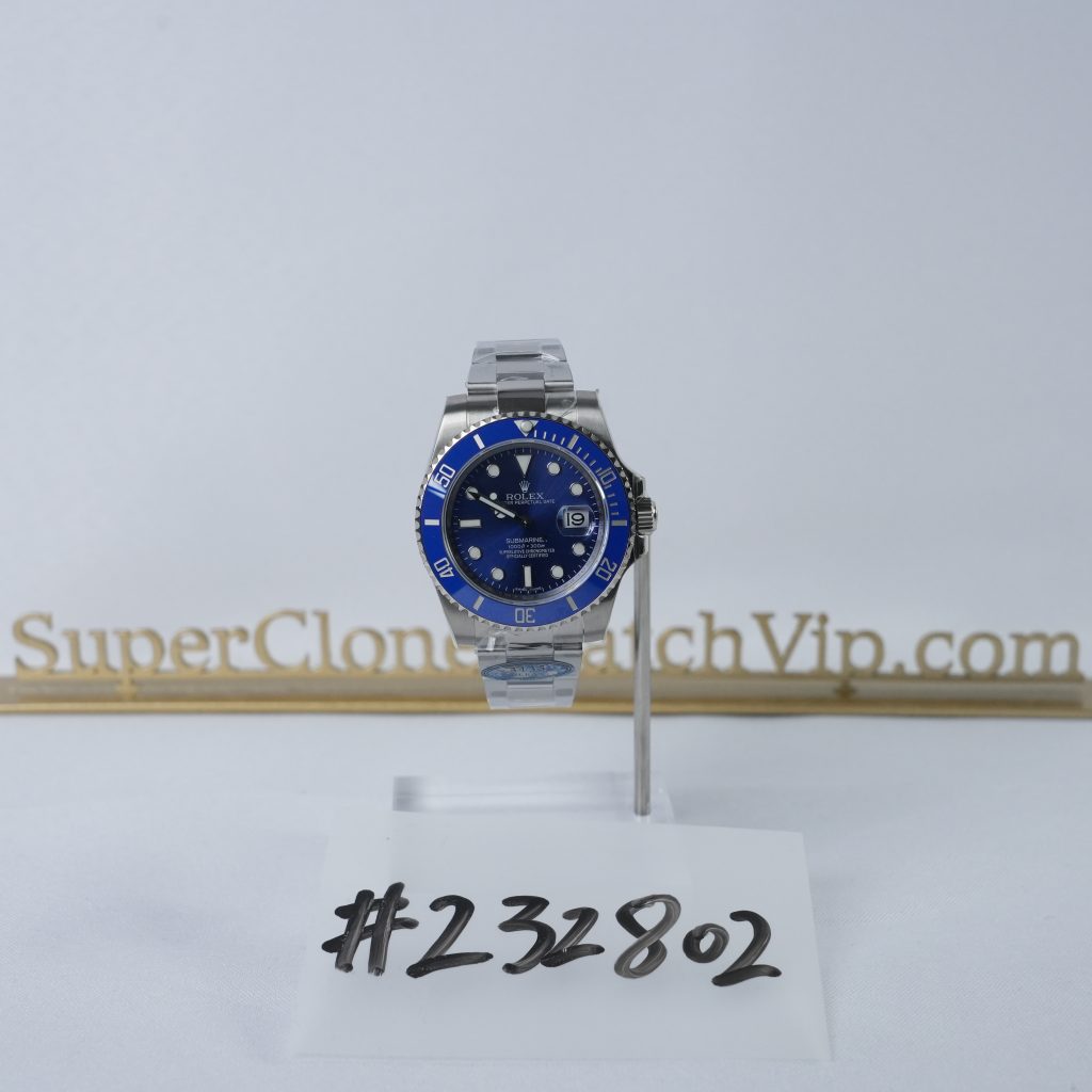 Rolex Submariner Steel Blue Dial Blue Bezel Oyster Bracelet 40mm Replica Watches - DSC00843