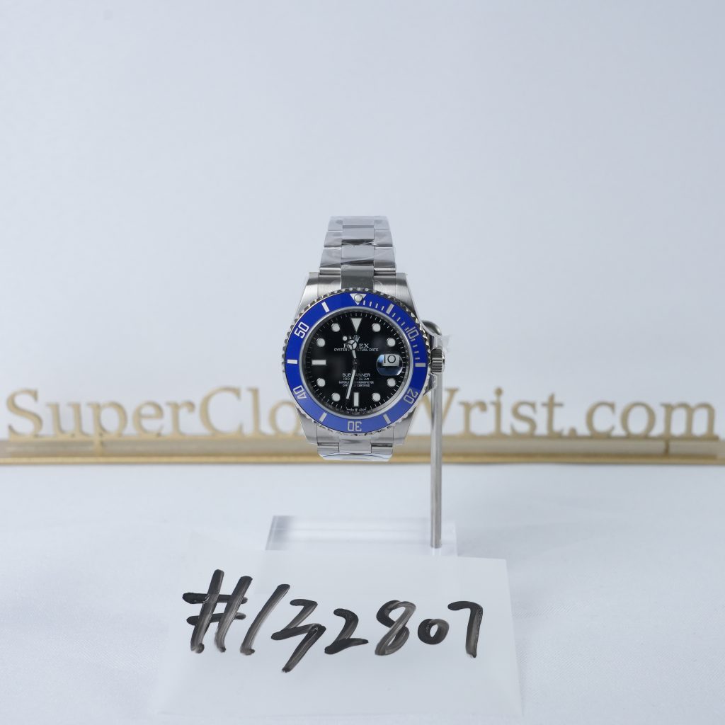 Rolex Submariner Date Steel Black Dial Blue Bezel Oyster Bracelet 41mm Replica Watches - DSC00908