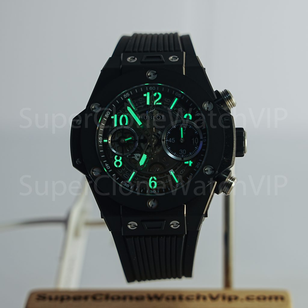 Hublot Big Bang Unico Black Magic 411.CI.1170.RX Black Ceramic Skeleton Dial 45mm Replica Watches - 2