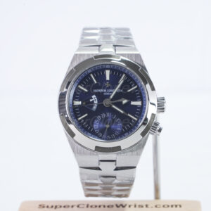 Vacheron Constantin Overseas Dual Time 7900V/110A-B154 Steel Blue Dial Steel Bezel Steel Bracelet 41mm Replica Watches - 1