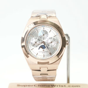 Vacheron Constantin Overseas 4300V/120R-B064 Rose Gold White Dial Rose Gold Bezel Rose Gold Bracelet 41.5mm Replica Watches - 1