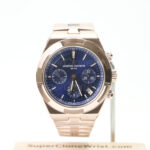 Vacheron Constantin Overseas Chronograph 5500V/110R-B732 Rose Gold Blue Dial Rose Gold Bezel Rose Gold Bracelet 42.5mm Replica Watches - 1
