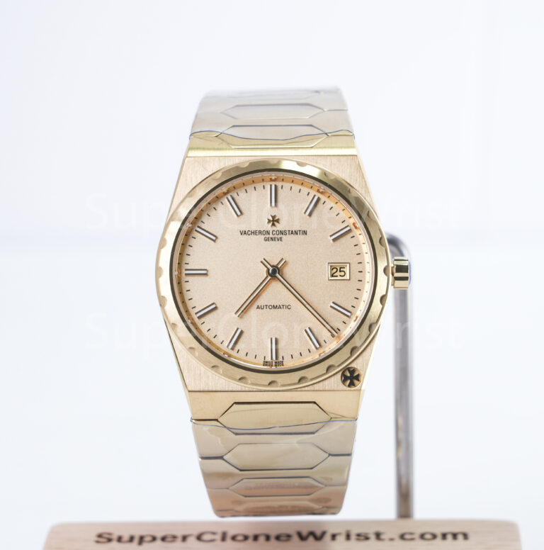 Vacheron Constantin Historiques 222 4200H/222J-B935 Yellow Gold Champagne Dial Fluted Bezel Yellow Gold Bracelet 37mm Replica Watches - 1
