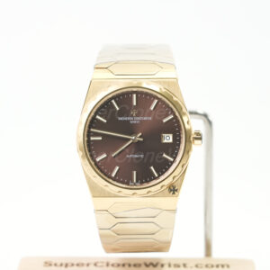Vacheron Constantin Historiques 222 Yellow Gold Brown Sunburst Dial Yellow Gold Bezel Yellow Gold Hexagonal Bracelet 37mm Replica Watches - 1