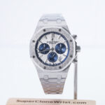 Audemars Piguet Royal Oak Chronograph 26315ST Steel Model Silver Grande Tapisserie Dial Blue Sub-dials Steel Bracelet 38mm Replica Watches - 1