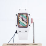 Richard Mille RM 07-03 Bonbon Steel Marshmallow Dial Steel Bezel White Rubber Strap 31mm Replica Watches - 1