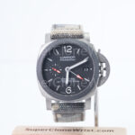 Panerai Luminor Luna Rossa GMT PAM01096 Titanium Scafotech Dial Carbotech Bezel Grey Fabric Strap 42mm Replica Watches - 1
