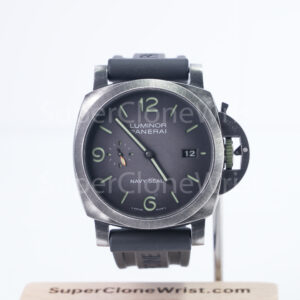 Panerai Luminor Marina Navy SEALs PAM01412 Brunito eSteel Grey-Black Gradient Dial Black Rubber Strap 44mm Replica Watches - 1