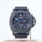 Panerai Submersible PAM01616 Carbotech Black Dial Carbon Fiber Dive Bezel Black Rubber Strap 47mm Replica Watches - 1