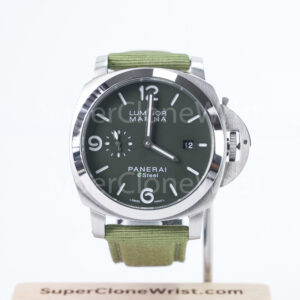 Panerai Luminor Marina eSteel PAM01356 Verde Smeraldo Green Gradient Dial Fabric Strap 44mm Replica Watches - 1