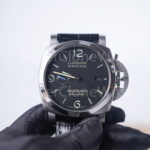 Panerai Luminor Marina PAM01312 Steel Model Black Dial Black Leather Strap 44mm Replica Watches - 10
