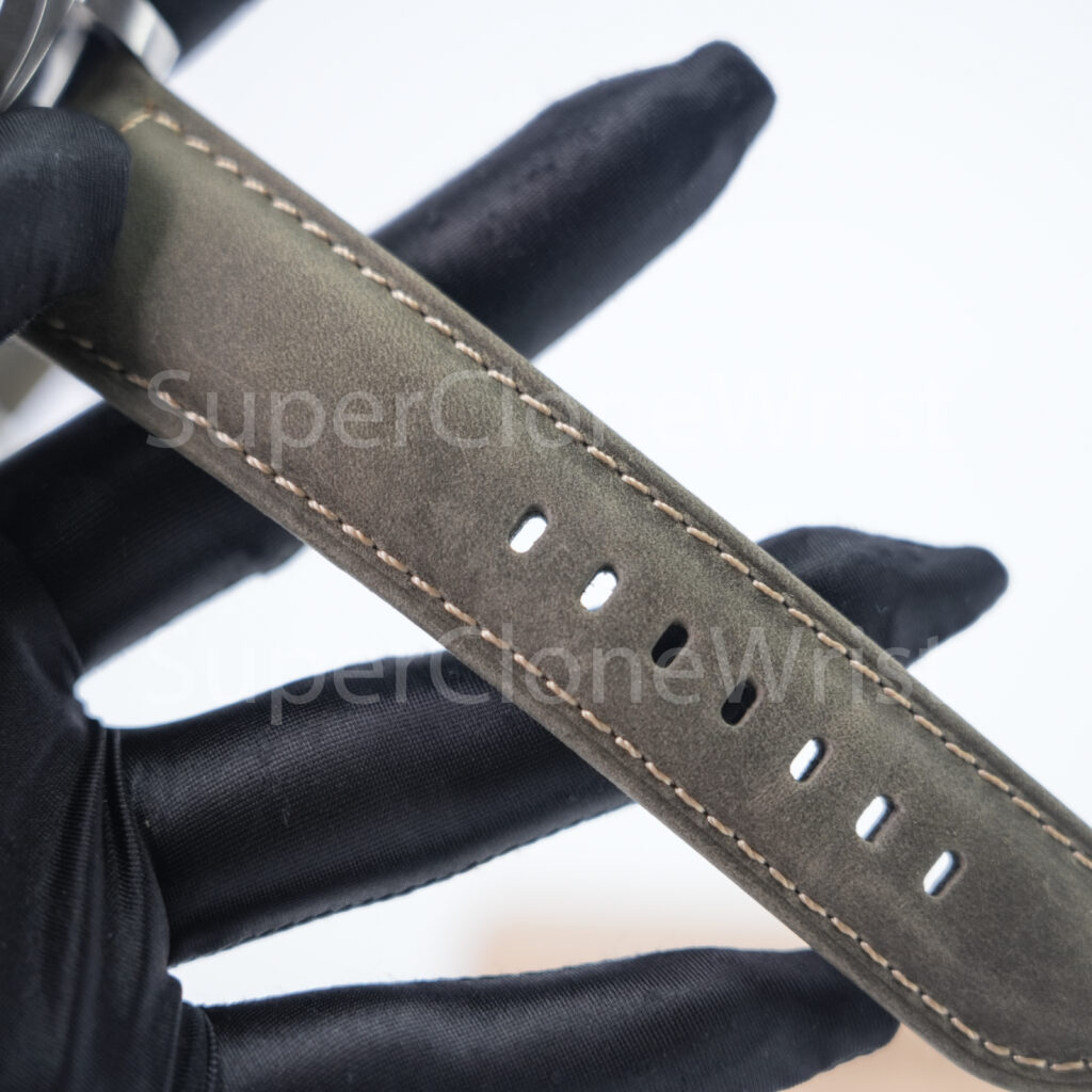 Panerai Luminor Marina PAM01314 Steel Model White Dial Brown Leather Strap 44mm Replica Watches - 10