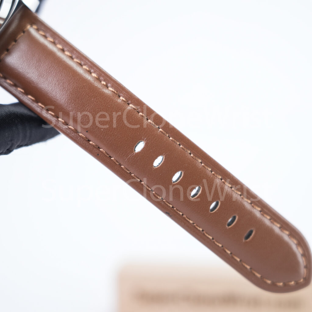 Panerai Luminor Marina PAM00111 Steel Black Dial Brown Leather Strap 44mm Replica Watches - 10