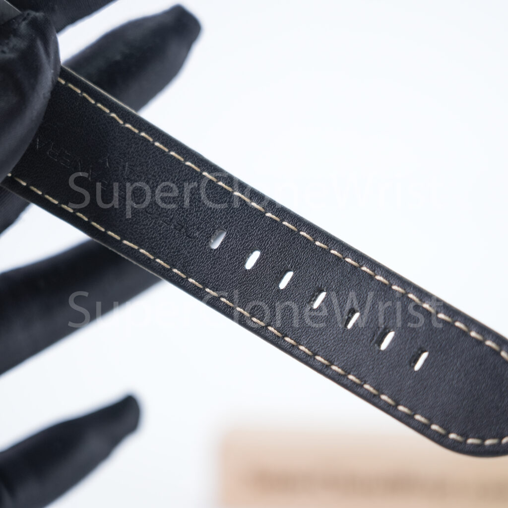Panerai Luminor Marina PAM01314 Steel Model White Dial Brown Leather Strap 44mm Replica Watches - 11