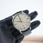 Vacheron Constantin Patrimony 85180/000G-9230 Steel Silver Opaline Dial Steel Convex Bezel Black Leather Strap 40mm Replica Watches - 2