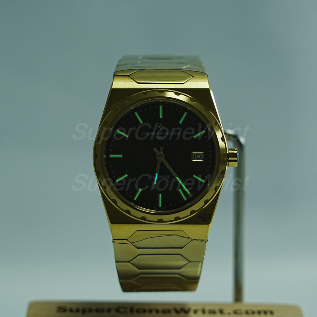 Vacheron Constantin Historiques 222 Yellow Gold Brown Sunburst Dial Yellow Gold Bezel Yellow Gold Hexagonal Bracelet 37mm Replica Watches - 2