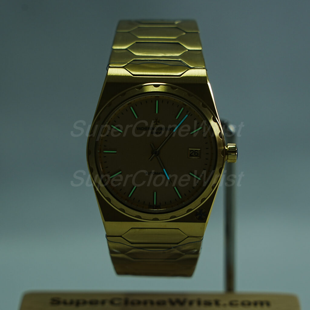 Vacheron Constantin Historiques 222 4200H/222J-B935 Yellow Gold Yellow Gold Dial Yellow Gold Bezel Yellow Gold Hexagonal Bracelet 37mm Replica Watches - 2